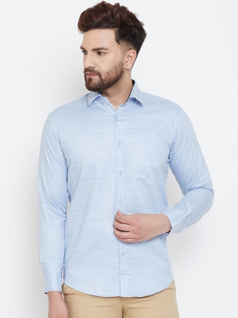

Spirit Men Blue Comfort Regular Fit Solid Casual Shirt