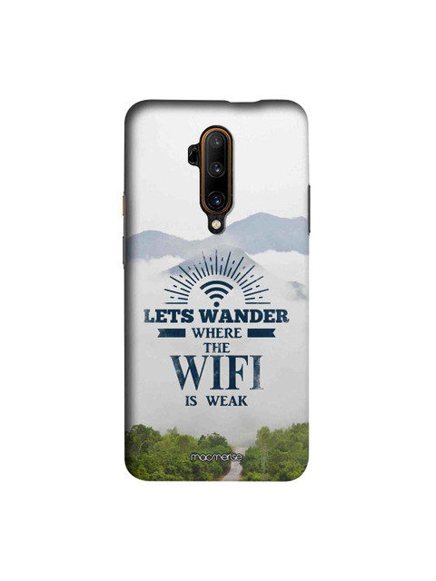 

macmerise White & Blue Wander Without Wifi Sublime OnePlus 7T Pro Back Case