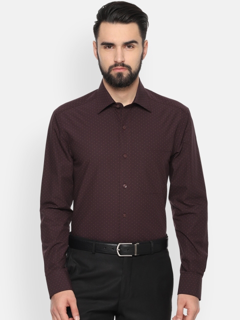 

Louis Philippe Men Brown & Black Regular Fit Printed Formal Shirt