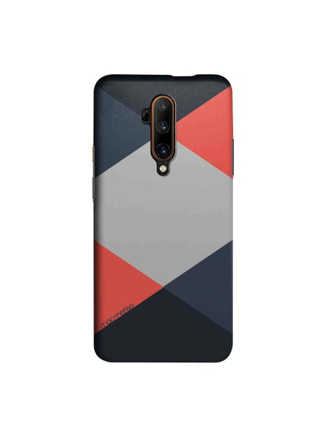 

macmerise Black & Coral-Coloured Criss Cross OnePlus 7T Pro Back Case