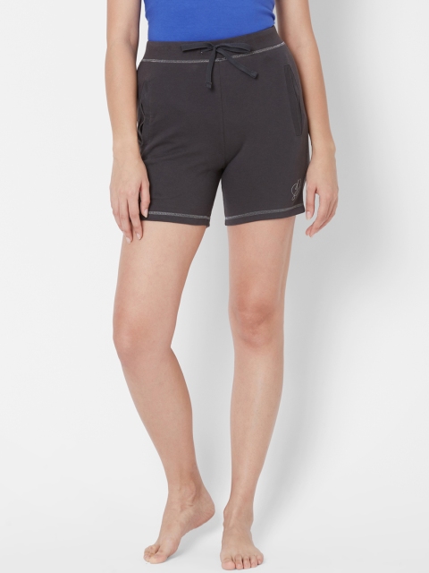 

Sweet Dreams Women Grey Solid Lounge Shorts LB-3141AT