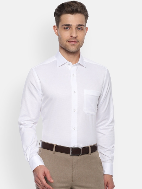 

Louis Philippe Men White Regular Fit Self Design Formal Shirt