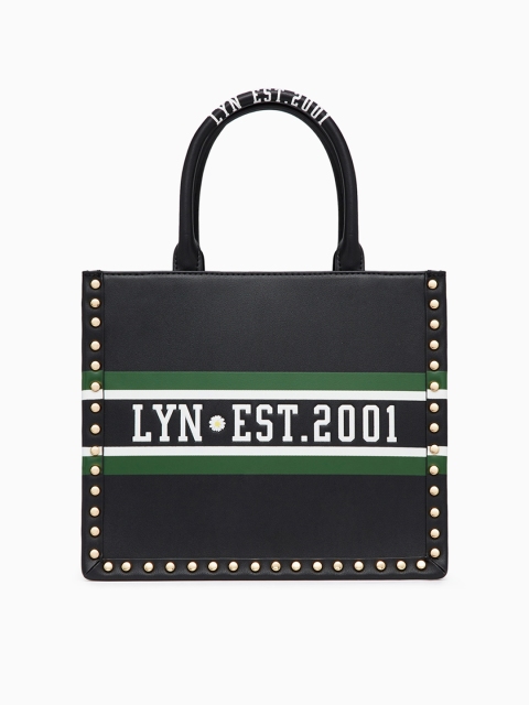 

LYN Women Black Printed Handheld Bag