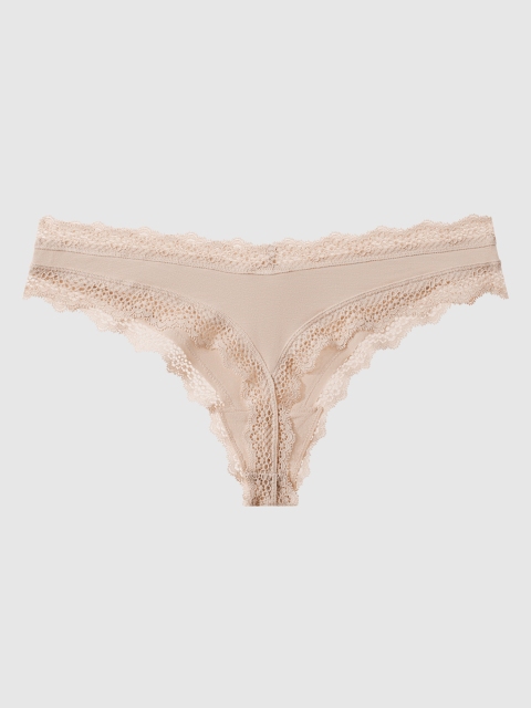 

La Senza Women Nude-Coloured Solid Remix Ultrasoft Thongs 11136235-02MI