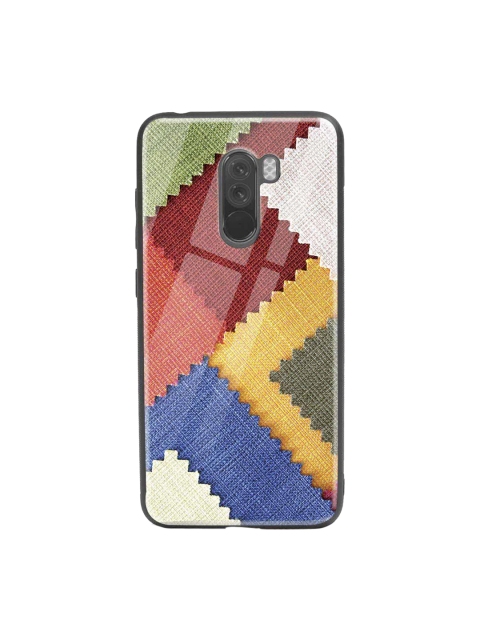 Bewakoof Multicoloured Fabric Feels Xiaomi POCO F1 Glass Mobile Cover, Multi