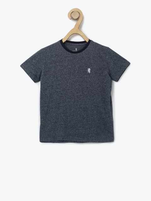 

Red Tape Boys Charcoal Grey Solid Round Neck T-shirt