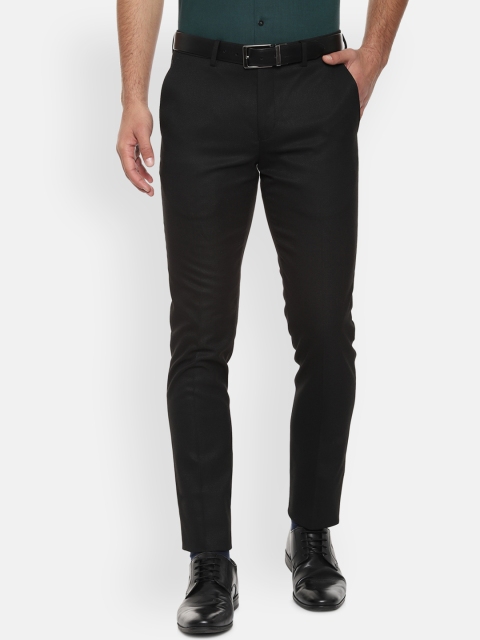 

Louis Philippe Men Black Slim Fit Solid Formal Trousers