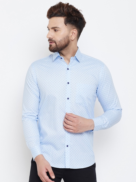 

Spirit Men Blue & Black Regular Fit Printed Casual Shirt