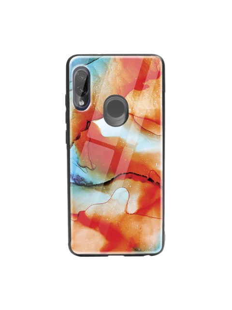 

Bewakoof Orange & Blue Printed Xiaomi Redmi Note 7 Pro Glass Mobile Cover
