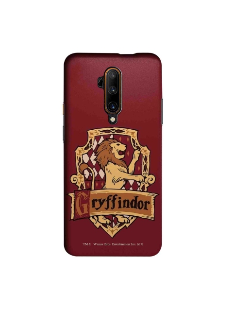 

macmerise Red & Brown Harry Potter Crest Gryffindor Sublime OnePlus 7T Pro Back Case