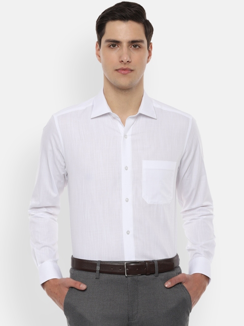 

Louis Philippe Men White Regular Fit Solid Formal Shirt