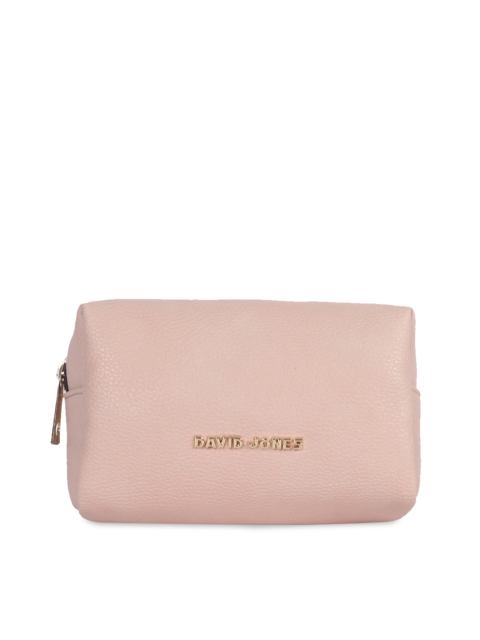 

David Jones Women Pink Solid Make Up Pouch