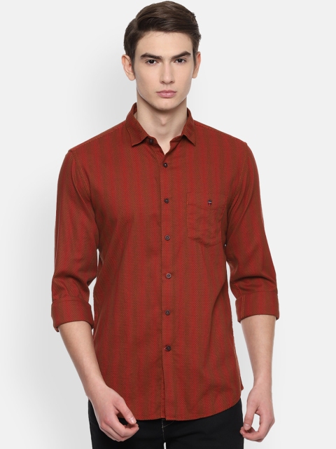 

Louis Philippe Sport Men Brown & Red Slim Fit Striped Casual Shirt