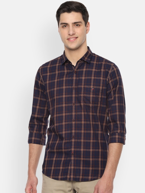 

Louis Philippe Sport Men Navy Blue Slim Fit Checked Casual Shirt