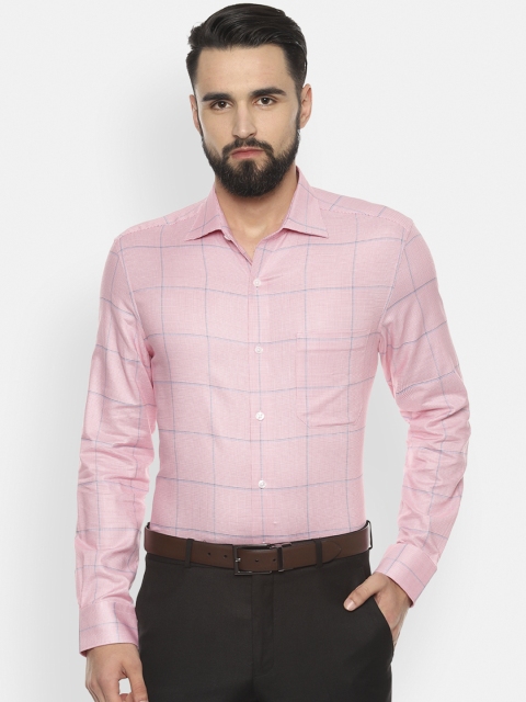 

Louis Philippe Men Pink Classic Regular Fit Checked Formal Shirt
