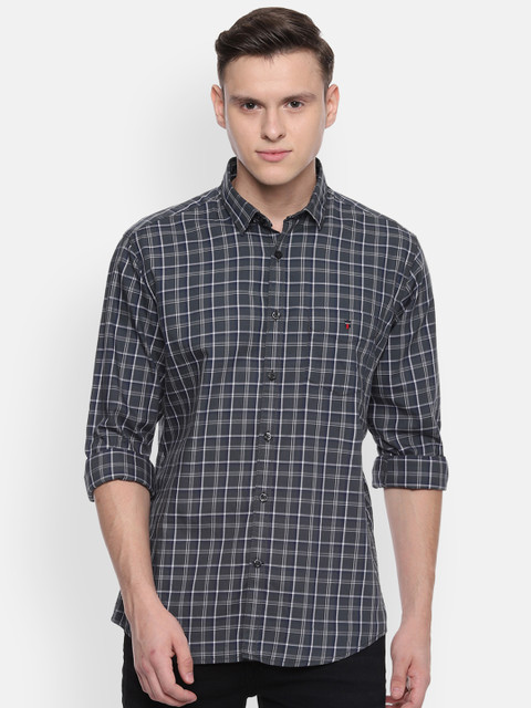

Louis Philippe Sport Men Grey Slim Fit Checked Casual Shirt