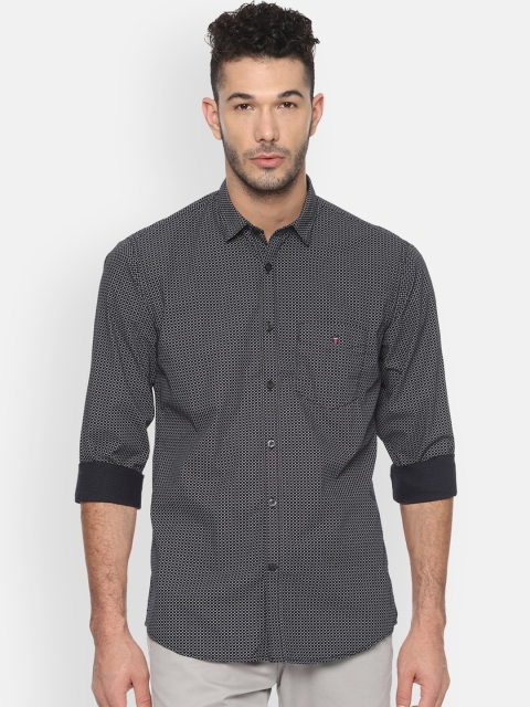 

Louis Philippe Sport Men Black & Grey Slim Fit Printed Casual Shirt