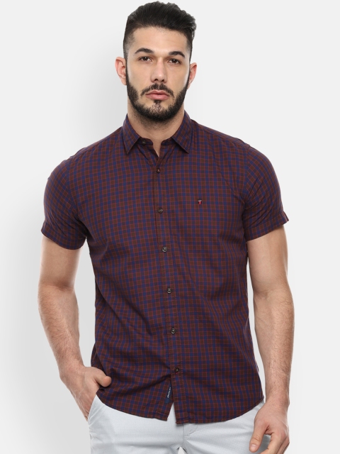

Louis Philippe Sport Men Brown Slim Fit Checked Casual Shirt