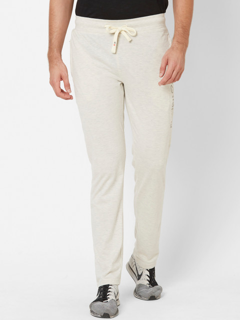 

Sweet Dreams Men Off-White Solid Slim-Fit Track Pants