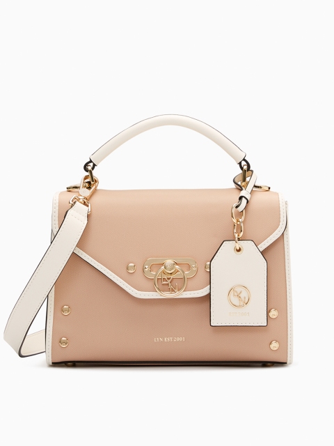 

LYN Beige Solid Handheld Bag