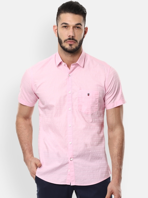 

Louis Philippe Sport Men Pink Slim Fit Self Design Casual Shirt