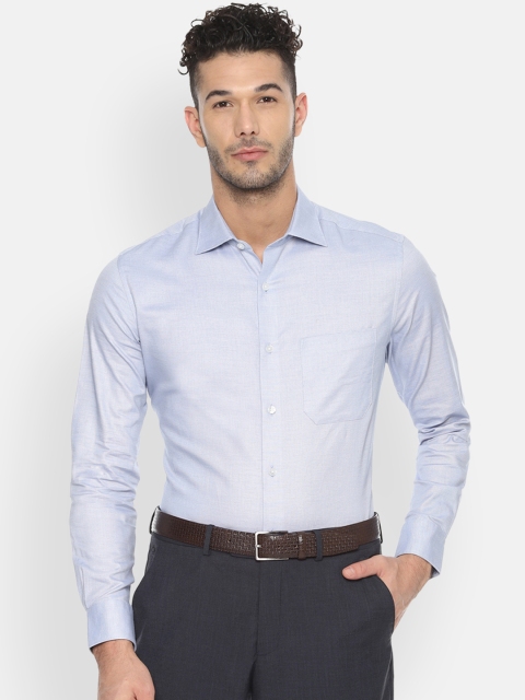 

Louis Philippe Men Blue Classic Regular Fit Self Design Formal Shirt