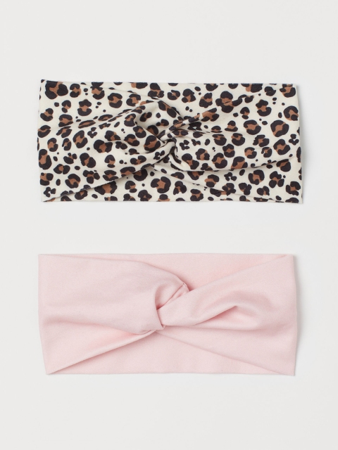 

H&M Girls 2 Pack Hairbands, Pink