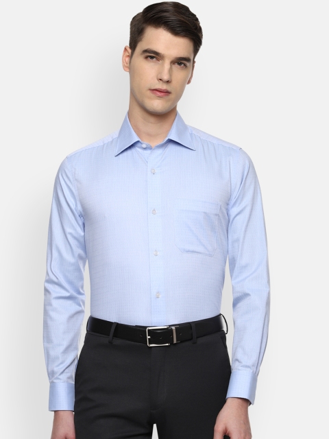 

Louis Philippe Men Blue Classic Regular Fit Self Design Formal Shirt