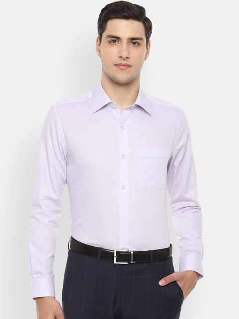 

Louis Philippe Men Purple Regular Fit Self Design Formal Shirt