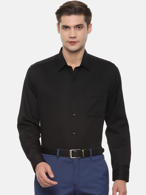 

Louis Philippe Men Black Slim Fit Solid Formal Shirt