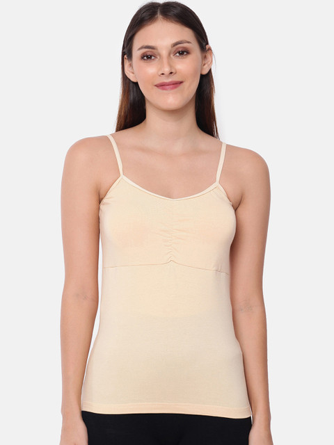 

GOLDSTROMS Women Beige Solid Padded Camisole