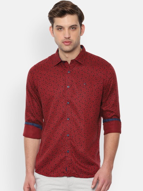 

Louis Philippe Sport Men Red Slim Fit Printed Casual Shirt