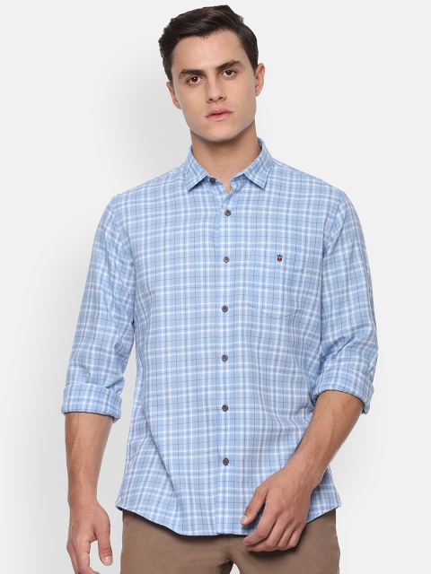 

Louis Philippe Sport Men Blue Slim Fit Checked Casual Shirt