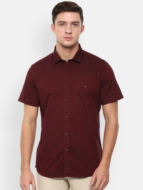 

Louis Philippe Sport Men Maroon Slim Fit Solid Casual Shirt