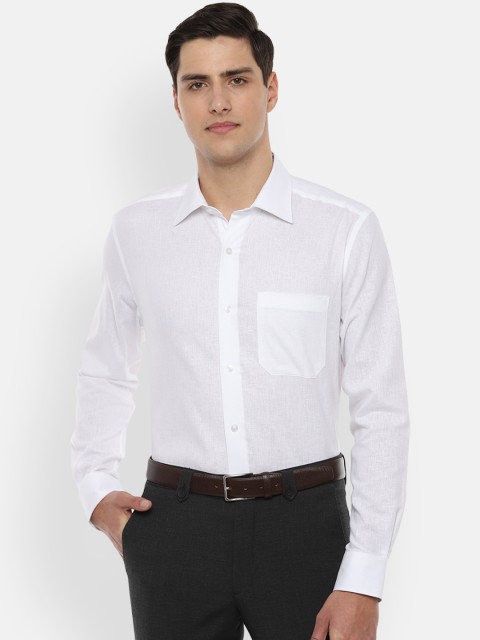 

Louis Philippe Men White Regular Fit Solid Formal Shirt