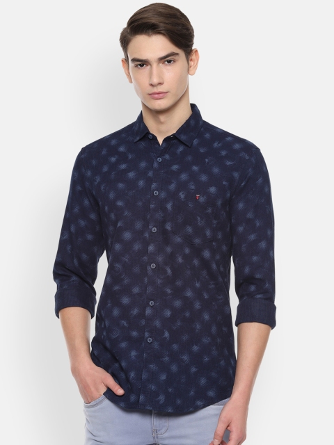 

Louis Philippe Jeans Men Navy Blue Slim Fit Printed Casual Shirt