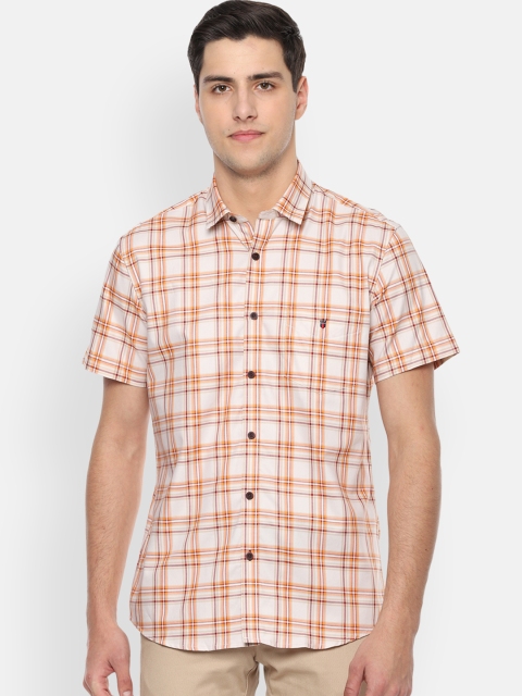 

Louis Philippe Sport Men Beige & Red Slim Fit Checked Casual Shirt