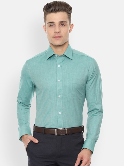 

Louis Philippe Men Green Regular Fit Solid Formal Shirt