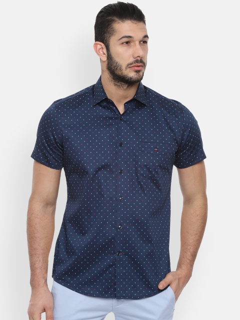 

Louis Philippe Sport Men Navy Blue Slim Fit Printed Casual Shirt