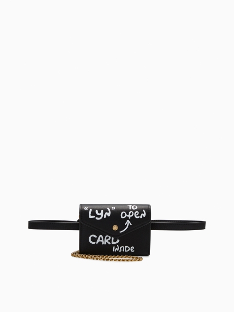 

LYN Black Printed Small Sling Bag