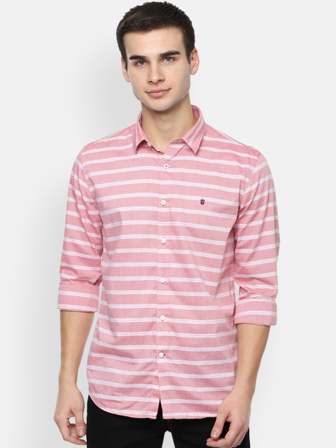

Louis Philippe Sport Men Pink & White Slim Fit Striped Casual Shirt