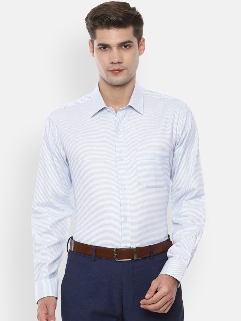 

Louis Philippe Men Blue Slim Fit Self Design Formal Shirt