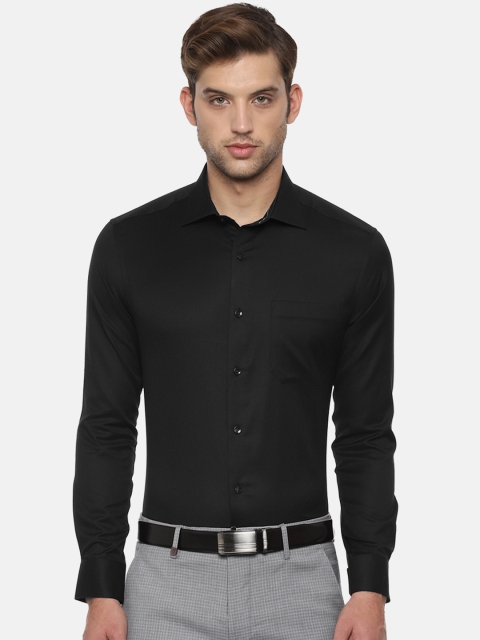 

Louis Philippe Men Black Classic Regular Fit Solid Formal Shirt