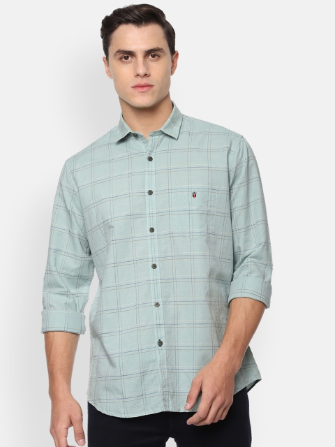 

Louis Philippe Sport Men Olive Green Slim Fit Checked Casual Shirt