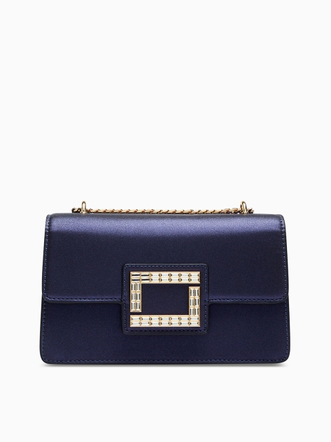 

LYN Navy Blue Solid Satchel