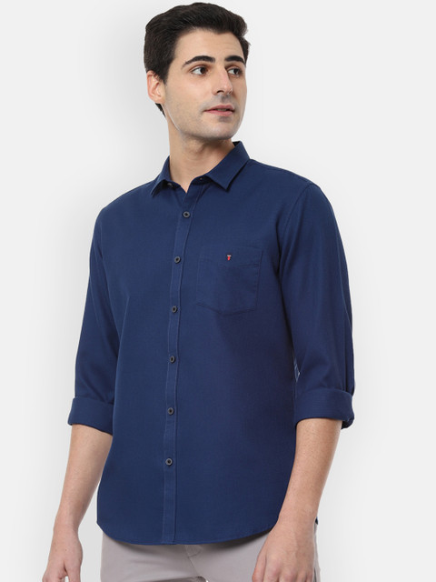 

Louis Philippe Sport Men Navy Blue Slim Fit Self Design Casual Shirt