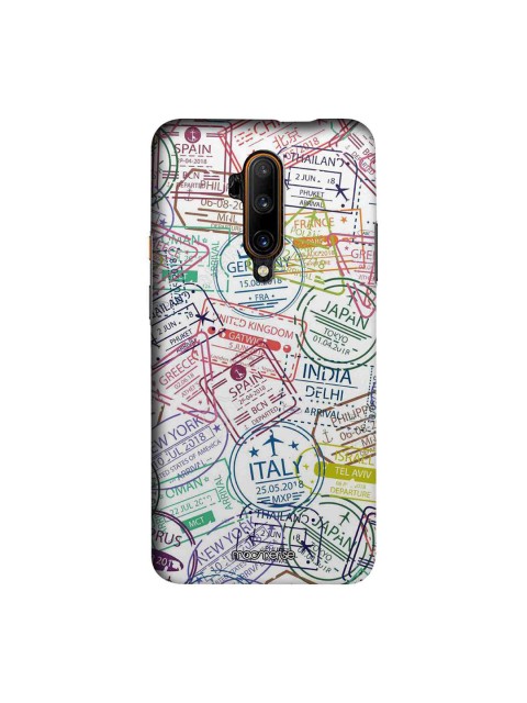 

macmerise White & Blue Immigration Stamps Classic Sublime OnePlus 7T Pro Back Case
