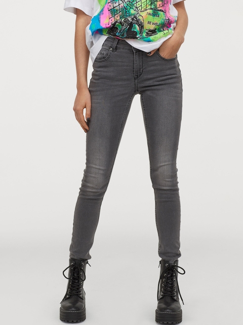 

H&M Women Grey Super Skinny Regular Jeans