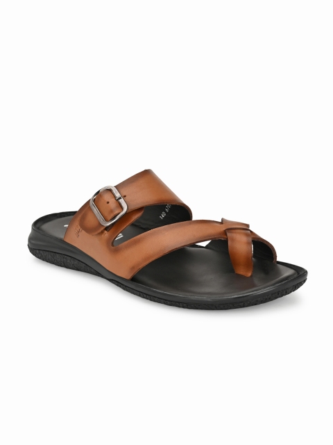 

Hitz Men Tan Leather Comfort Sandals