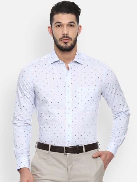 

Louis Philippe Men Blue Classic Regular Fit Self Design Formal Shirt